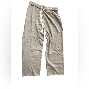New Taupe 3/4 pants ; stretch waist XXL linen/poly/wool mix